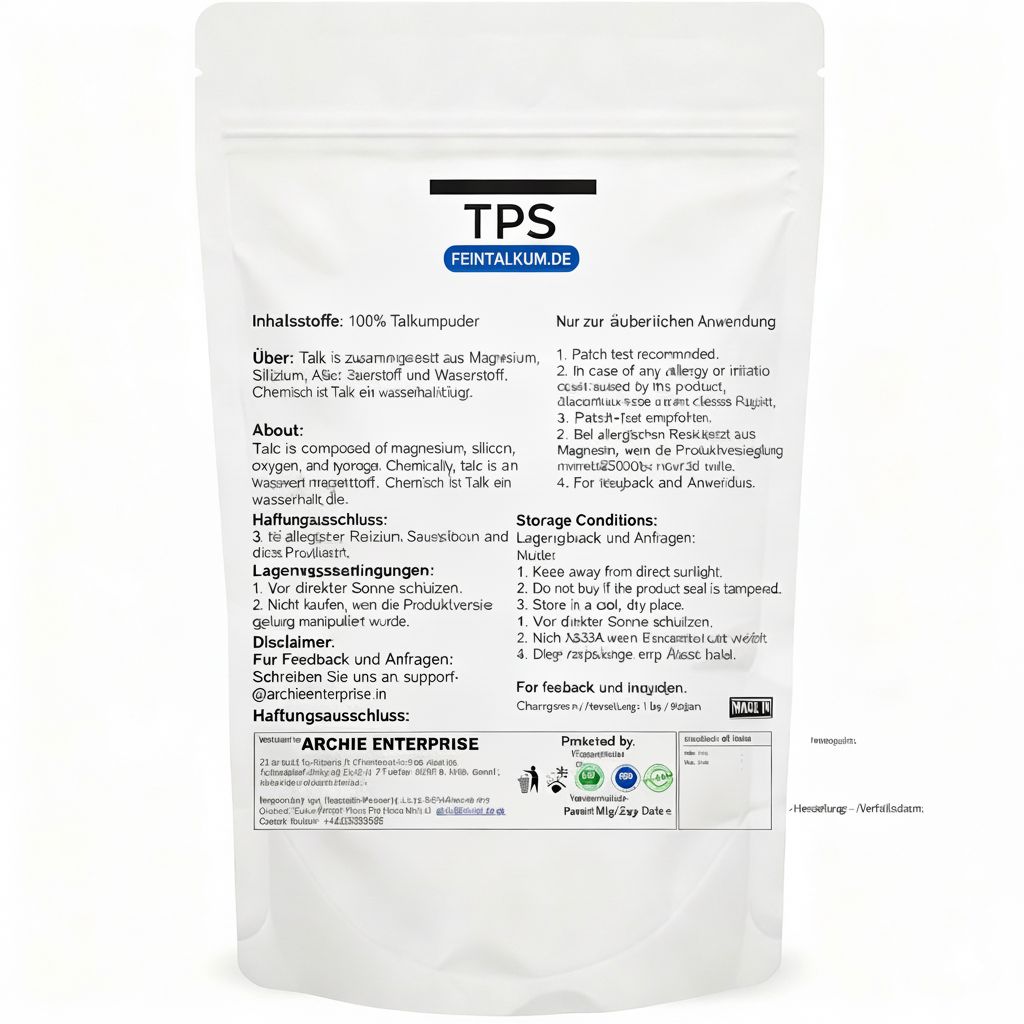 100% natürliches Talkumpuder A+ für Gesichts-Make-up und kosmetische Formulierungen